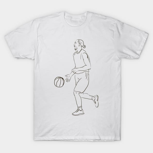 Basketball Player #2 T-Shirt by Olga Berlet